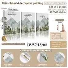 3 Stücke christliche Kinderzimmer Dekoartikel Baby Bibelvers Wandkunst Aquarellprint Bibelvers Muster Natur-Themen Wandkunst Wald Kinderzimmer Dekoration Vintage-Stil Heimdekoration gerahmte Wandkunst Wohnzimmer Dekoration Raumdekoration Heimdekoration