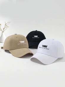 3pcs Set Fashionable Letter Slogan Graphic Print Adjustable Baseball Cap, Classic Casual Hat Suitable For Daily Life And Outdoor Sports, Great Gift For Family And Friends
