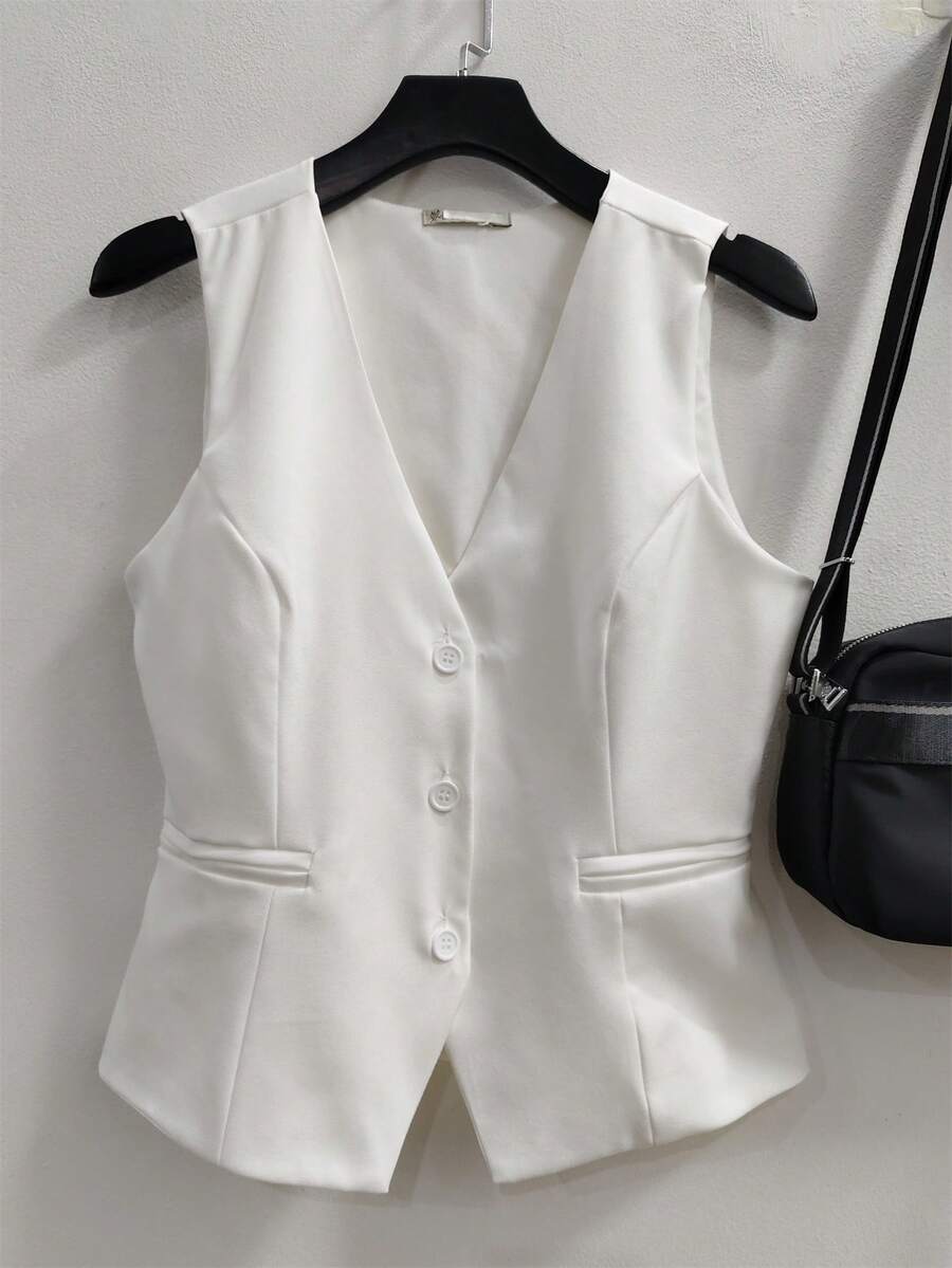 Women's Vest - 新白色 - 查看 1