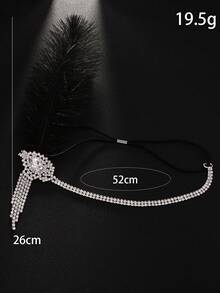 1pc New European And American Showgirl Headpiece With Tassels, Feather Headband, Bridal Headpiece, Hair Accessories, Head Chain