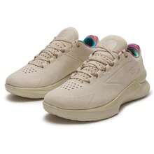 Under Armour Giày bóng rổ CURRY 1 Low Flotro Lux-BRN Bruce  Collab Series, Mặt trên bằng da lộn, có đệm và độ bám tốt, Khuyến nghị đặt hàng lớn hơn 0,5-1 cỡ, 3027603-280 - Màu Khaki - Xem 3