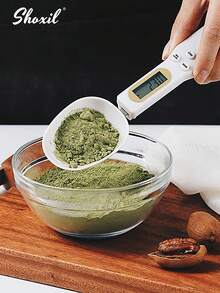 shoxil 1 件电子量勺，高精度厨房秤，量勺，烘焙厨房勺秤，刻度称量勺，适用于称量咖啡豆和茶，厨房烘焙 - 彩色 - 查看 5