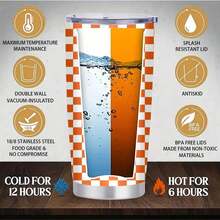 1pc 20 Oz Stainless Cup, Coffee Mug, Easy One Handed Operation For Busy Lifestyles, Wedding Favor For Guests, Cold Drinks For Backyard BBQ Parties, Hot And Cold, A Vacationer' S Glean