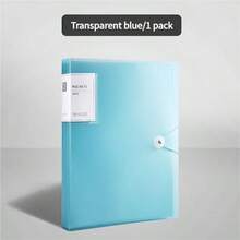 Carpeta transparente tamaño A4 con 20 fundas transparentes, organizador de documentos multiusos