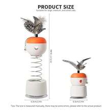 Cat Toys | Feather Teaser Wand * Automatic Treat Dispenser | Interactive Food Puzzle Toys | Indoor Fun Activity To Prevent Boredom - Multicolor - View 3