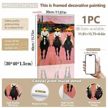 1pc, Canvas Wall Art, Framed Wall Decor, Vintage Southwest Cowboy, Colorful Abstract Western Horse Painting, Modern Rustic Cowboy Poster, Eclectic Printable Wall Art, Stylish Living Room Decor, Home Decor, Room Decor, Dorm Decor, Bedroom Decor, Bathroom Decor, Kitchen Decor, Office Decor, Poster, Holiday Gift - Multicolor - View 19