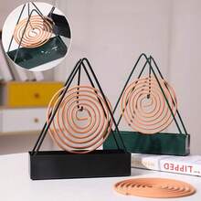 1pc Iron Mosquito Coil Holder, Home Use Sandalwood Incense Stick Burner Tray
