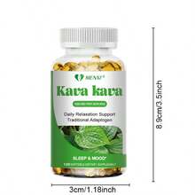 MENXI Cápsulas de apoyo para el estado de ánimo: promueven la relajación y la calma, fomentan un sueño reparador, un equilibrio emocional saludable, fórmula de bienestar para el manejo diario del estrés, 120 cápsulas - 1 botella - Ver 7