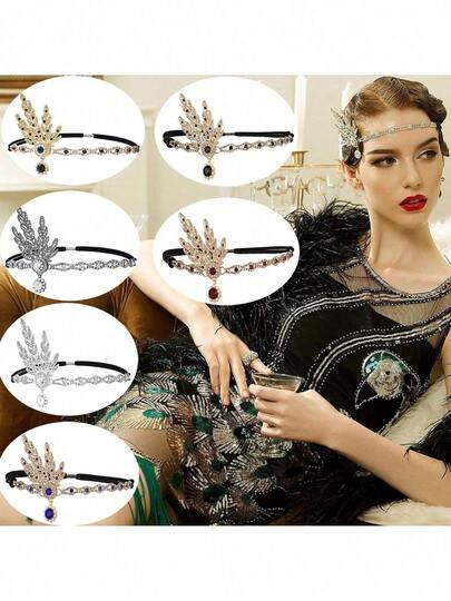 1pc Vintage Elegant Rhinestone Headband For Women, Suitable For Wedding, Party, Ball, Bachelorette Outfit, Hair Accessory, Great Gift For Family And Friends