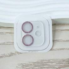 1 件闪亮一体式钢化玻璃相机镜头保护膜，全覆盖防刮镜头保护套，适用于 17/16/15/14/13/12/11 系列 - 粉色 - 查看 13