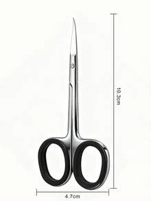 Bello Paratu 1 件装角质层剪刀专业美甲剪刀不锈钢眉毛剪刀角质层剪刀超细弯曲用于美甲睫毛眉毛工具 - 彩色 - 查看 6