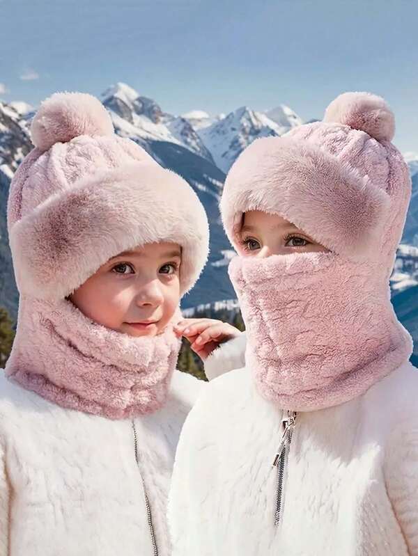 Warme Winteraccessoires für Jungen und Mädchen; einfaches, einfarbiges Design, das sich leicht zu jedem Outfit kombinieren lässt.