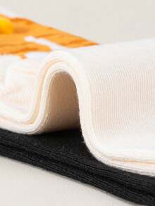 2双猫咪铃铛图案休闲中筒袜，趣味可爱，适合夏季穿着。新颖创意抽象3D猫咪袜，可爱猫咪、鸡蛋、铃铛图案趣味船袜，适合夏季穿着。立体猫咪鸡蛋袜，中筒袜。 - 彩色 - 查看 13