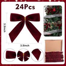 24 pezzi - Fiocchi in nastro, fiocchi in velluto, fiocchi, fiocchi in raso adesivi, confezioni regalo, piccoli fiocchi in nastro, nastri biadesivi per artigianato, torte, spuntino, borse, decorazioni per matrimoni, spose, San Valentino - Multicolore - Visualizzare 3