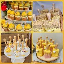 Long Honey Stirrer Set, Coffee, Tea, Sugar Wooden Spoon - Kitchen Tool, Portable Honey Mixer Set