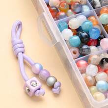 25/30pcs Fashion Large Hole Resin Beads, High Quality Faux Jade Smooth Loose Beads - Glitter, Agate, Mermaid And More Designs, For DIY Bracelets, Necklaces, Scarf Decorations - Multicolor - View 3