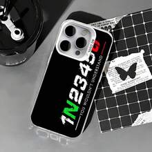 1N23456 equipo de motocicleta Biker diseñado funda de teléfono IMD Color plata Shell para 17 16 15 14 13 12 11 Pro Max Plus - Negro - Ver 6