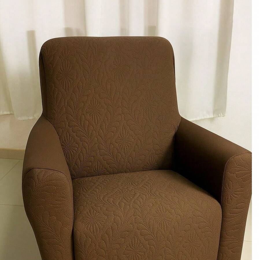 Dad's Adjustable Quilted 1-Seater Armchair Cover - Protective Comfort - 鏽棕色 - 查看 1
