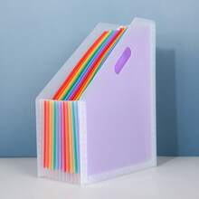 13-Slot A4 Expandable Accordion File Folder, Vertical Desktop Document Organizer, High Capacity For Students, Teachers, Exam Takers, File Sorting And Storage - Classic - View 8