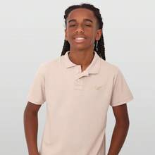 Polo Infantil Menino Camisa Algodão Piquet Tam: 4 ao 16 - Bege - Visão 7