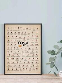 Impresión en lienzo de poses de yoga ashtanga, decoración de gimnasio en casa, estudio de yoga, decoración de pared para sala de estar, decoración del hogar, decoración de habitación, decoración navideña, decoración de Halloween