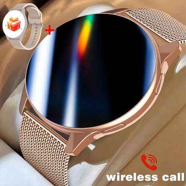 Smartwatch, kabellose Anrufe/Wählen, Multi-Sport-Modi, Anrufbenachrichtigung und -ablehnung, SMS-Erinnerung, benutzerdefinierte Hintergrundbilder, geeignet als Sommergeschenk