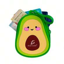 ELE-GATE Avocado silicone wallet, card bag - Verde - Ver 2