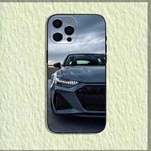 Funda de Teléfono Coche Deportivo A-Audis-R-S compatible con  16,15,14,13,12,11,Pro,X,XS,Max,XR,Plus,Mini Funda Negra Suave, Funda compatible con  17,  17 Pro,  17 Pro Max - z7 - Ver 6