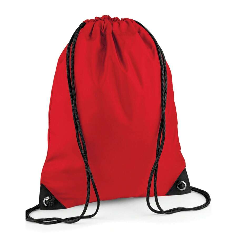 Bagbase Premium Drawstring Bag (Classic Red) - 100% Polyester - 100gsm - (PC5771) - Red - View 1