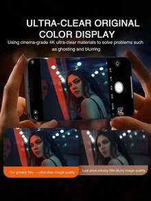 ZYSHI 3pcs Anti-Spy Tempered Glass Screen Protector, Anti-Scratch, Anti-Peeping, 2.5D Edge Full Coverage, 9H Hardness, Compatible With IPhone 15/15 Pro, 17 Pro Max/17 Air - Clear - View 6