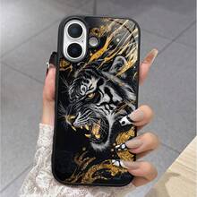 مظهر شرس! حافة سوداء وتصميم نمر ذهبي متوافق مع أجهزة آبل و. إطار أسود، صورة النمر مطبوعة على جسم الحالة، مقترنة بأنماط ذهبية، تبرز القوة والفخامة. فتحة كاميرا دقيقة لمنع الخدوش. فتحات دقيقة للاستخدام السلس. سواء كنت مستخدم آبل أو ، يمكن أن يضيف هذا الغطاء الهاتفي إلى جهازك المفضل إحساسًا فريدًا ، والتعبير بسهولة عن شخصيتك وقوتك.