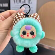 Cute Cartoon Small Fur Ball Keychain Bag Pendant Creativity Christmas Gift - Multicolor - View 8