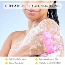 Zinc Infused Silicone Body Scrubber Men, New Upgrade Deep Exfoliating Body Scrubber Shower, Silicone Loofah Men Sensitive Skin With Lathering Bristles And Non - Slip Handle Gray - 粉色 - 查看 8