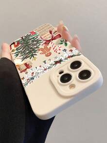 1pc Minimalist Christmas Music Note & Monkey Pattern Soft Silicone Shockproof Phone Case Compatible With IPhone 16 ProMax/16/16 Pro/16 Plus/11/15/15 Pro/15 ProMax/12/13/14 ProMax/XS/XR/11 Pro/11 ProMax/12 Pro/12 ProMax/13 Pro/13 ProMax/7 Plus/14 Pro/14 ProMax/14 Plus/7 Plus/8 Plus/8/SE2/12 Mini/13 Mini, Anti-Yellowing - Multicolor - View 4