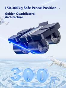 1个全新六轮自动回弹腹部滚轮，腹部肌肉训练健身器材 - 彩色 - 查看 1