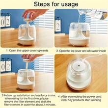 Kolorowy, przezroczysty nawilżacz powietrza 650 ml, ciągły i przerywany strumień, siedmiokolorowa lampka nocna, cicha, drobna mgiełka, łatwe dolewanie wody, odpowiedni do salonu, sypialni w pracy i biura