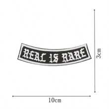 Real Is Rare Embroidered Biker Patch, Iron-On Or Sew-On Punk Rock Anime Cartoon Decorative Embroidery Patch DIY Clothing Accessory, Embroidered Sewing Iron-On Applique Patch For Clothes, Shoes, Bags Summer, School - Multicolor - View 3