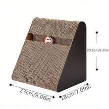 1pc Cat Scratching Board, Vertical Triangle Cat Scratch Pad, Corrugated Paper Material Cat Toy - Multicolor - View 9