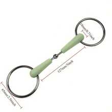 1pc Stainless Steel Apple Flavored Bit, Rubber Coated Stainless Steel Apple Flavored Horse Bit, Apple Flavored Metal Bit, Equestrian Supplies, O-Ring Bit