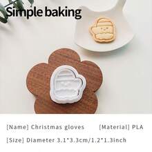 Cute Christmas Cookie Molds, Parent-Child Kitchen Cookie Molds, Fun Cartoon Pattern Cookie Stamps, Christmas Decoration, Cake Decoration Cookie Shapers, Dessert Making Tools, Creative Gift - White - View 20