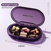 westwood Portable 3-Meal Pill Organizer, 7-Day Mini Pill Case With Reminder