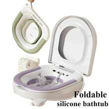 Przenośna deska sedesowa z bidetem – z ręcznym natryskiem bidetowym, składana silikonowa toaleta bidetowa, aromaterapeutyczna toaleta bidetowa, toaleta bidetowa po porodzie – złagodź dyskomfort, doskonały prezent na parapetówkę Łazienka Akcesoria łazienkowe Narzędzia łazienkowe