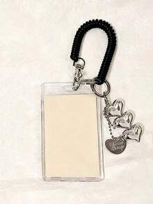 Ví đựng thẻ hình trái tim bằng acrylic unisex, móc khóa hình trái tim màu bạc phong cách Ins, hộp đựng thẻ trong suốt, mặt dây chuyền ốp điện thoại tinh tế, thiết kế tối giản, có thể đựng các loại thẻ nhỏ, thẻ xe buýt, thẻ ngân hàng, thẻ tàu điện ngầm, móc khóa mặt dây chuyền đựng thẻ di động và có thể điều chỉnh, phù hợp cho nhân viên văn phòng và sinh viên, món quà hoàn hảo (Không bao gồm thẻ) - Nhiều màu - Xem 12