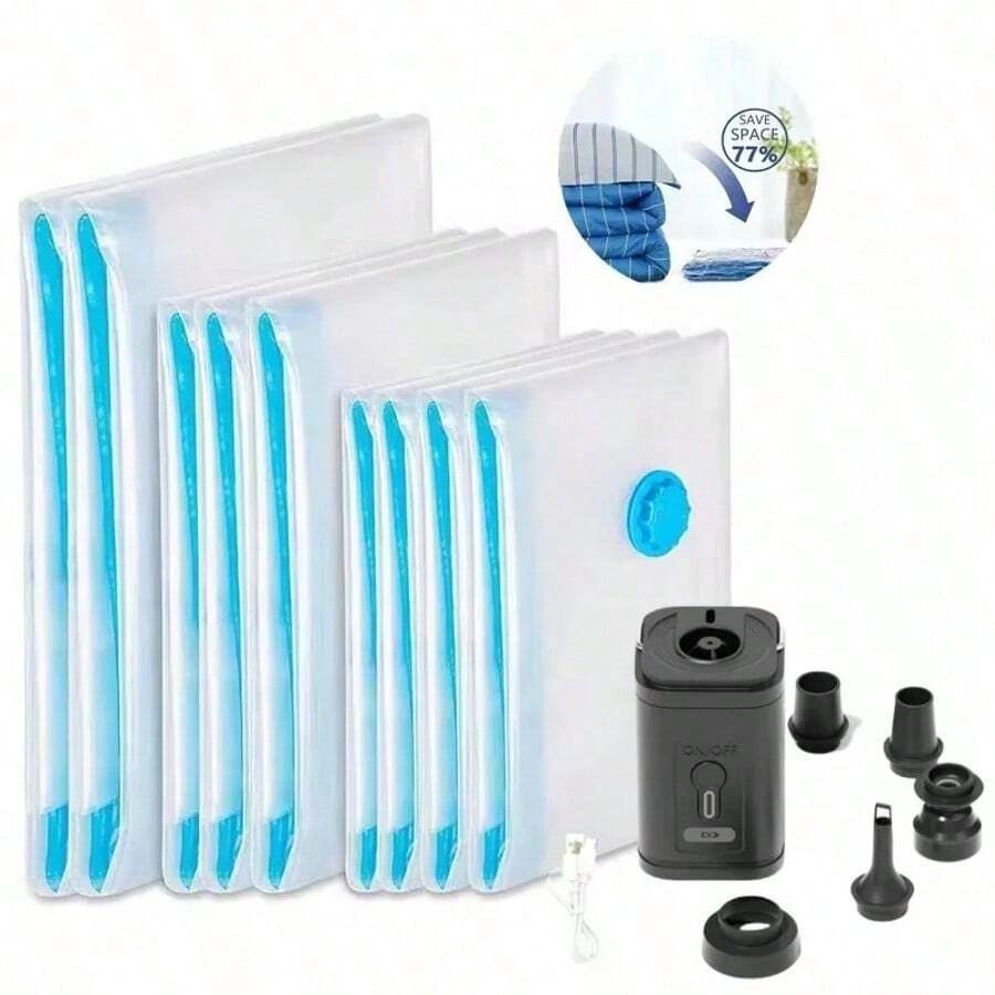 RAF 3-In-1 Electric Air Pump Vacuum Suction Pump Mini Air Compressor, Suitable For Storage Bags, Pool Float Inflation, Portable Camping, Air Mattress, Vacuum Cleaning, Swimming Pool, Swim Ring, Inflatable Sofa, Essential Summer Tool