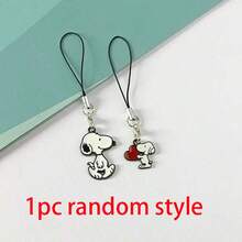 1pc/2pcs Snoopy Cartoon Collaboration Snoopy Phone Rope Fish Silk Thread Hanging Rope Girlfriend Couple Parent Child Personalized Anime Jewelry (Style Random)