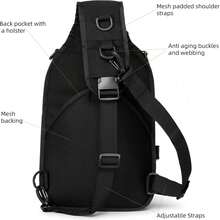 Military Tactical Crossbody Sling Bag One Strap Backpack 15L Black |   Fit 12 Inch Laptop, Molle, Travel, Hiking, Daily Use - Tan - Xem 11