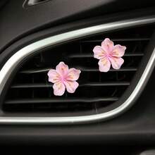 Kẹp cửa gió ô tô hình hoa anh đào bằng nhựa, Kẹp trang trí nội thất ô tô - Nhiều màu - Xem 4