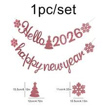 1 Set "Good Bye 2025 Welcome 2026" Foil Confetti, Happy New Year Party Decoration Banner & Streamer