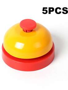 5/10Pcs Desk Call Bell 2.5" Diameter, Dinner Desk Front Bell For Service With Metal Anti-Rust Construction For Hotel Restaurant Reception Areas Office Warehouse, Interactive Buzzer For Classroom Games And Quizzes, Suitable For Students And Children, Useful As A Kitchen/ Restaurant Call Bell Or Pet Training Bell