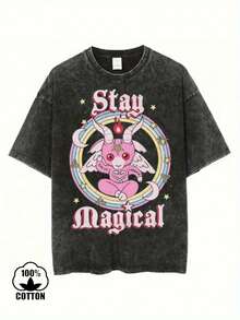 Una nueva camiseta 100% algodón para hombre con un moderno estampado de grafiti de dibujos animados. Esta camiseta informal, cómoda, de cuello redondo y manga corta tiene un corte holgado, es transpirable y lavable a máquina. Imprescindible para primavera y verano, esta prenda ligera y transpirable está disponible en tallas de la S a la 3XL. Perfecta para el día a día, para hacer ejercicio y para el verano. - Negro - Ver 1